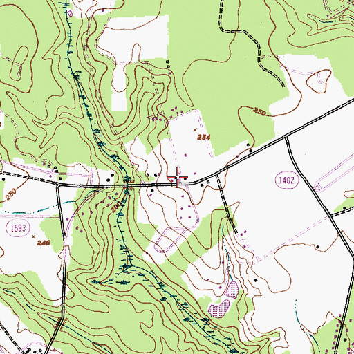 Topographic Map of Fayetteville Fire Department Station 15, NC