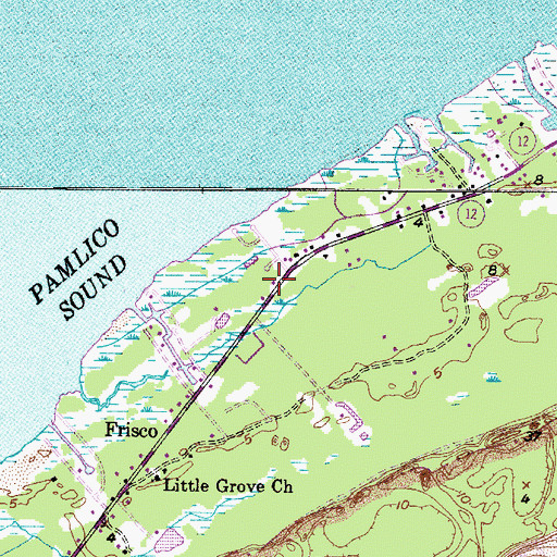 Topographic Map of Frisco Fire Department Station 42, NC