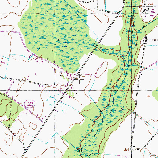 Topographic Map of Smiths Volunteer Fire Department, NC