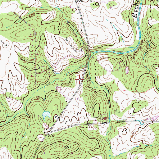 Topographic Map of Griffith Road Volunteer Fire Department Station 13, NC