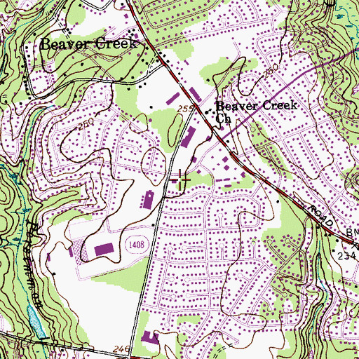 Topographic Map of Fayetteville Fire Department Station 9, NC