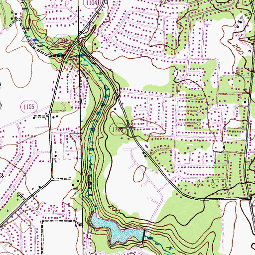 Topographic Map of Fayetteville Fire Department Station 17, NC