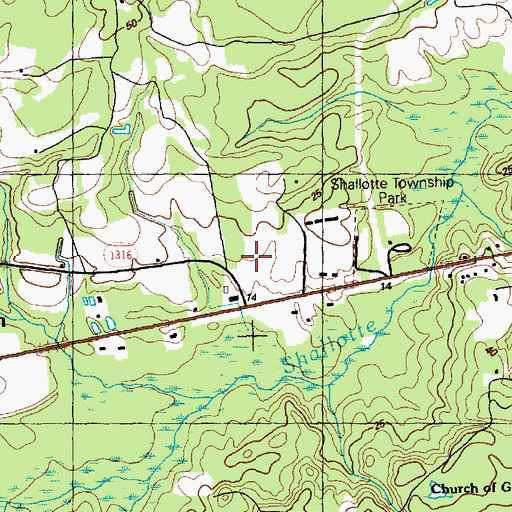 Topographic Map of Shallotte Fire Department Station 3, NC