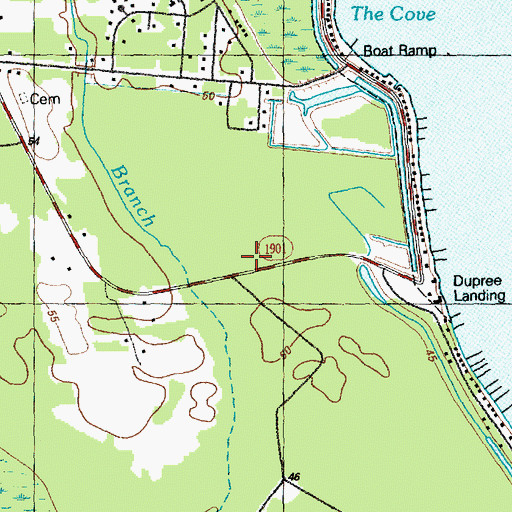 Topographic Map of Lake Waccamaw Fire Department and Rescue Squad Station 27, NC
