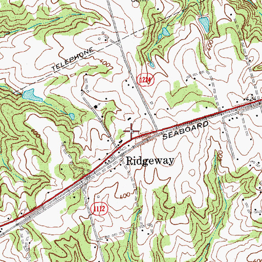 Topographic Map of Ridgeway Volunteer Rural Fire Station, NC