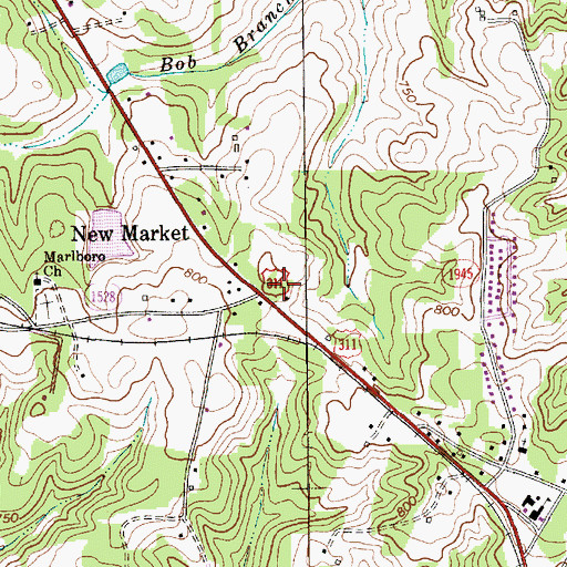 Topographic Map of Sophia Fire Department Station 29, NC
