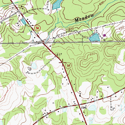 Topographic Map of Swepsonville Volunteer Fire Department Station 10, NC