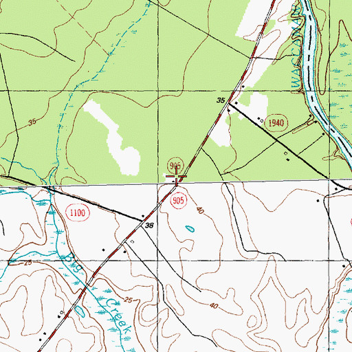 Topographic Map of Nakina Fire and Rescue Squad Pireway, NC