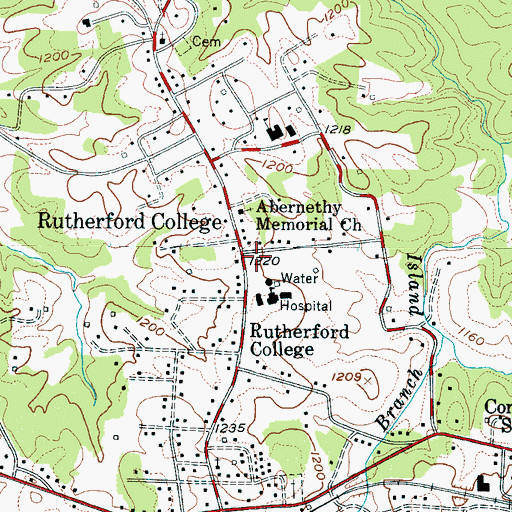 Topographic Map of Lovelady Volunteer Fire Department, NC