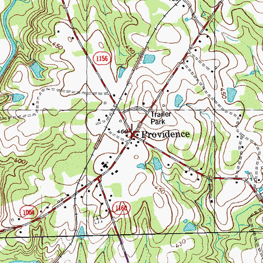 Topographic Map of Providence Community Fire Department, NC