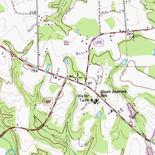 Topographic Map of Wilsons Mills Volunteer Fire Department Station 2, NC