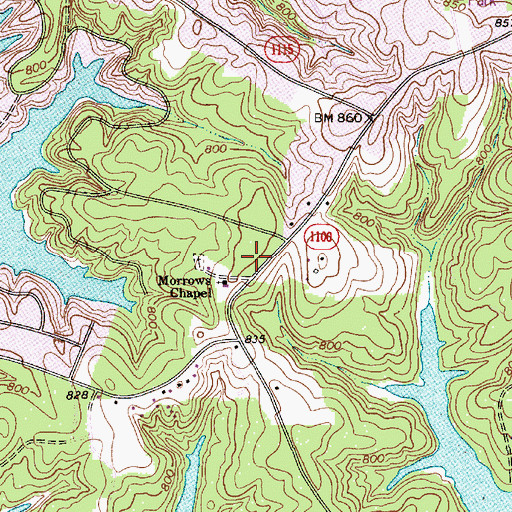 Topographic Map of Lake Norman Volunteer Fire Department, NC