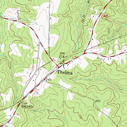 Topographic Map of Davie Volunteer Fire Department Station 2, NC