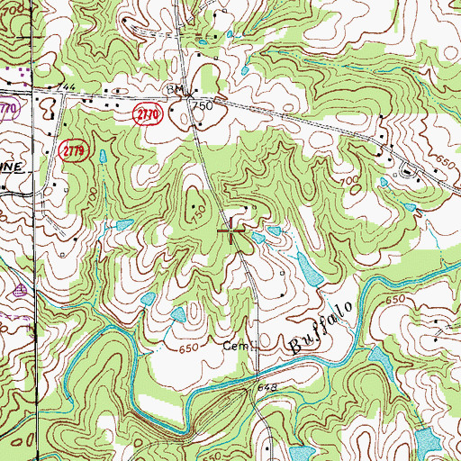 Topographic Map of McLeansville Fire Department Station 27, NC
