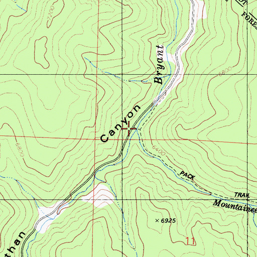 Topographic Map of Mountaineer Creek, CA