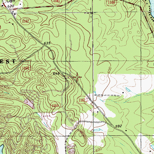 Topographic Map of Badin Lake Volunteer First Response and Rescue - Uwharrie Pointe, NC