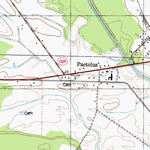 Topographic Map of Pactolus Volunteer Fire Department, NC