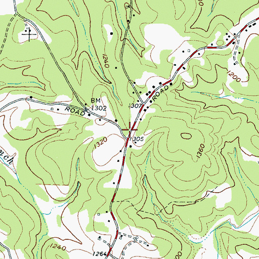 Topographic Map of Brendletown Fire and Rescue Protection Association Station 2, NC