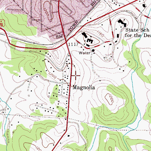 Topographic Map of Morganton Department of Public Safety Station 3, NC