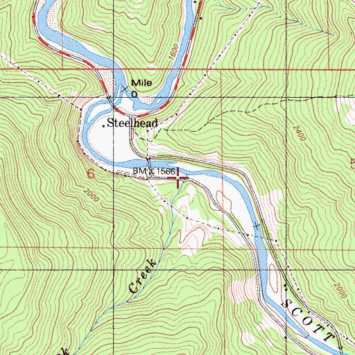Topographic Map of Muck-a-Muck Creek, CA