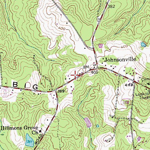 Topographic Map of Spout Springs Emergency Services Station 2, NC