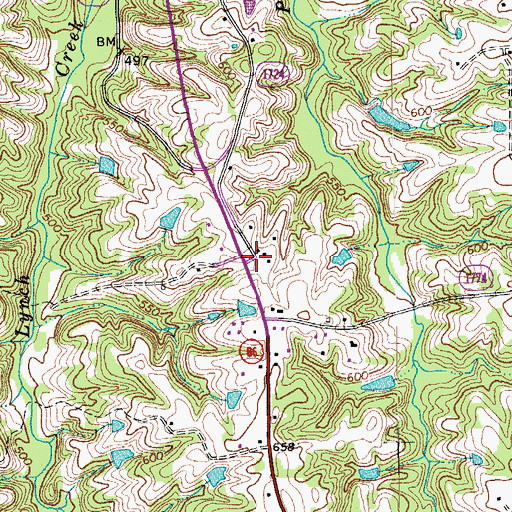 Topographic Map of Prospect Hill Volunteer Fire Department, NC