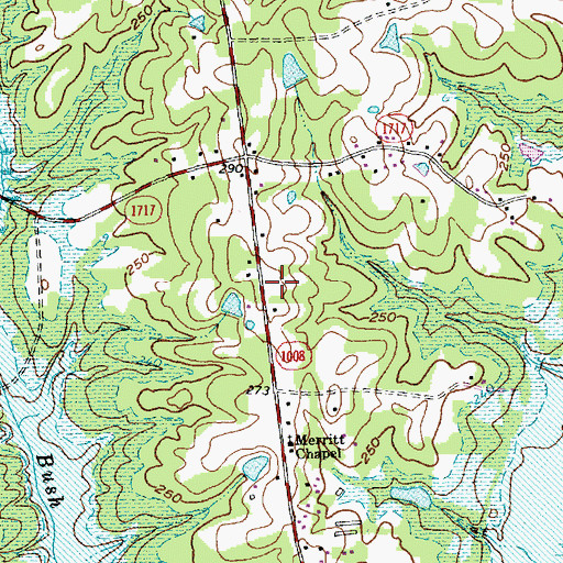 Topographic Map of North Chatham Volunteer Fire Department Station 2, NC
