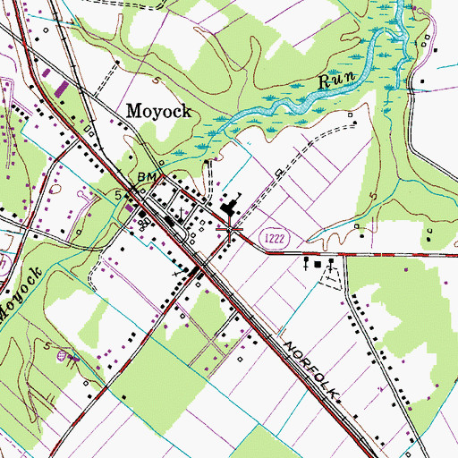 Topographic Map of Currituck County Fire and Emergency Medical Services Station 3 Moyock, NC