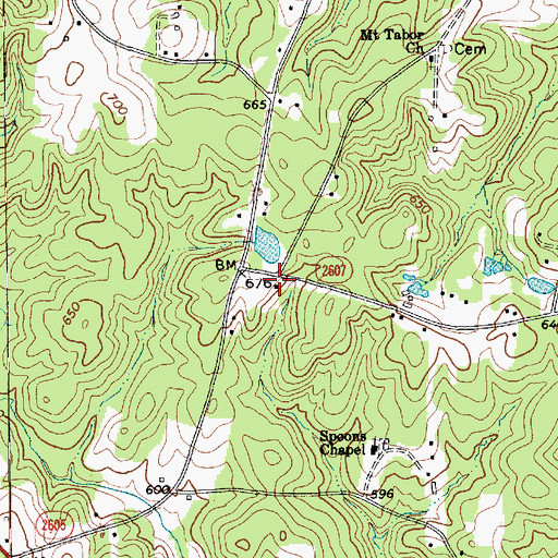 Topographic Map of Eastside Volunteer Fire Protection Association Station 3, NC