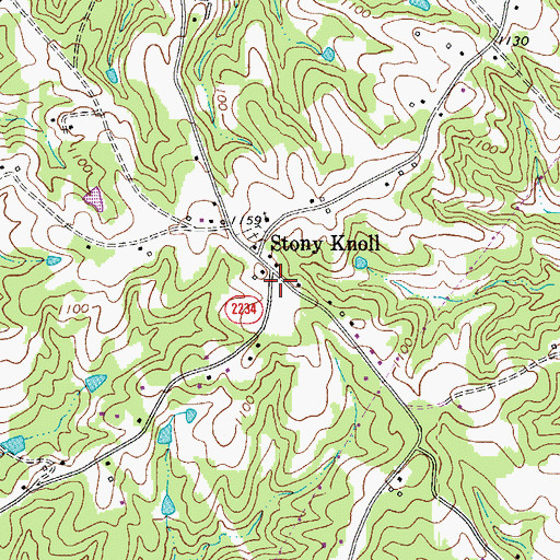 Topographic Map of South Surry Volunteer Fire Department Station 74, NC