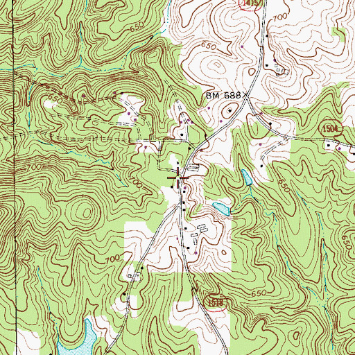 Topographic Map of Westside Volunteer Fire and Rescue Department Station 16, NC