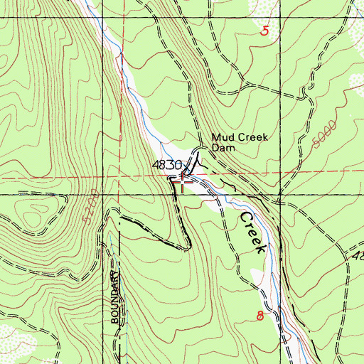 Topographic Map of Mud Creek Dam, CA
