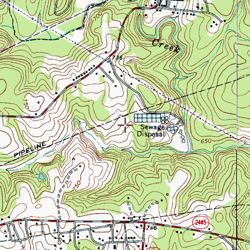 Topographic Map of Gastonia City Fire Department Station 7, NC