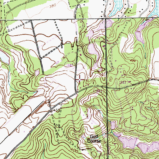 Topographic Map of Whispering Pines Fire Department, NC