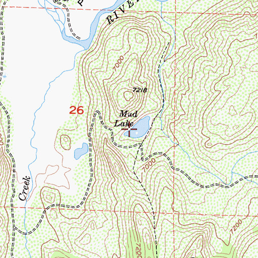 Topographic Map of Mud Lake, CA