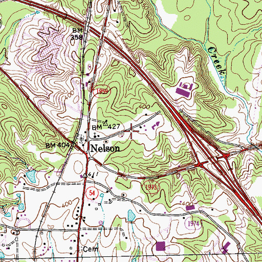 Topographic Map of Parkwood Volunteer Fire Department Station 3, NC