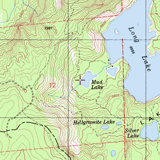 Topographic Map of Mud Lake, CA