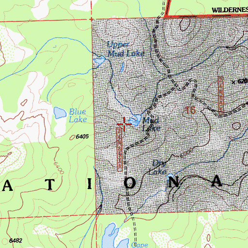 Topographic Map of Mud Lake, CA