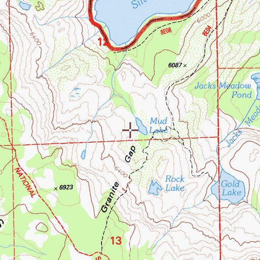 Topographic Map of Mud Lake, CA