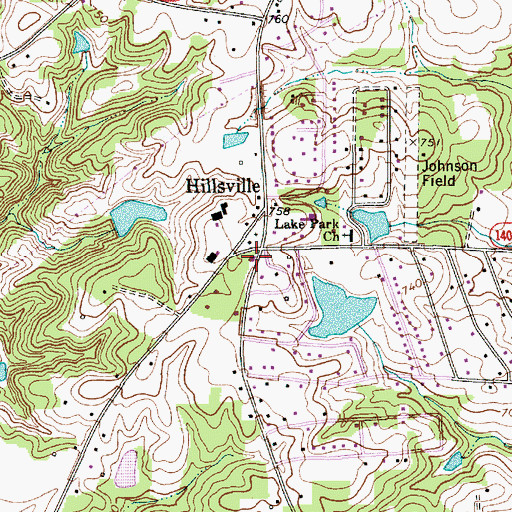 Topographic Map of Guil - Rand Fire Department Station 21, NC