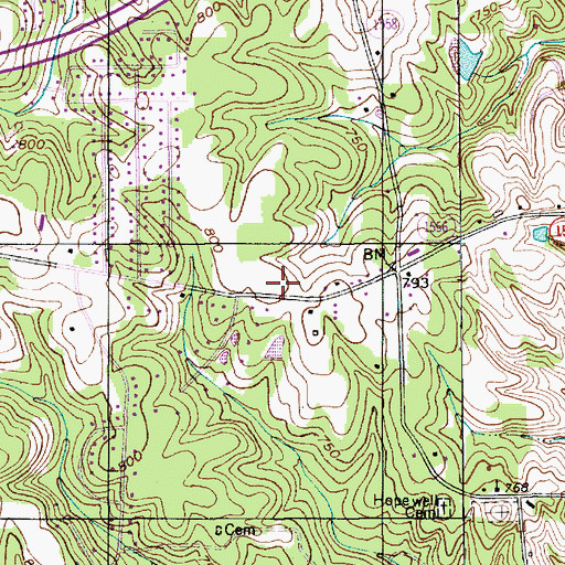 Topographic Map of Guil - Rand Fire Department Station 39, NC