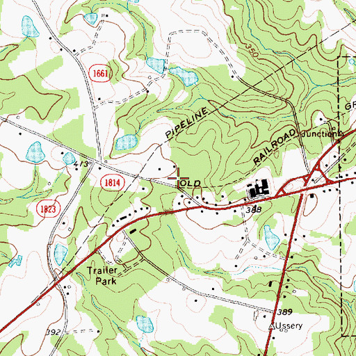 Topographic Map of Cameron Rural Fire Department, NC