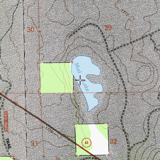 Topographic Map of Mud Lake, CA