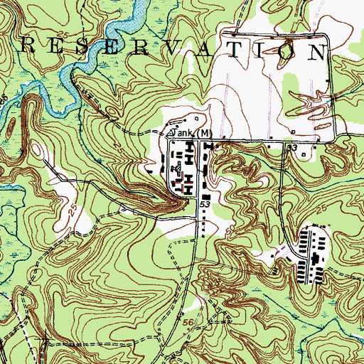 Topographic Map of Camp Lejeune Fire Department, NC
