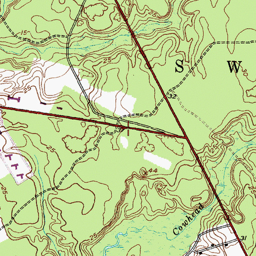 Topographic Map of Camp Lejeune Fire Department, NC