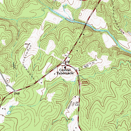 Topographic Map of Westmoore Volunteer Fire Department, NC