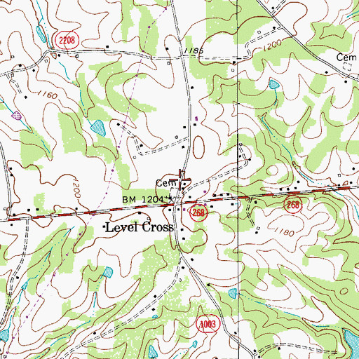 Topographic Map of South Surry Volunteer Fire Department Station 74A Headquarters, NC