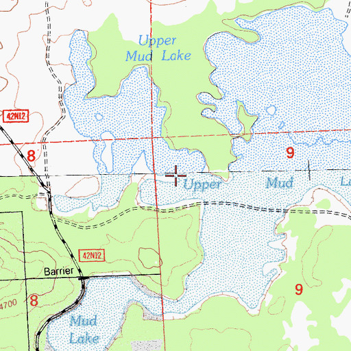 Topographic Map of Mud Lake, CA