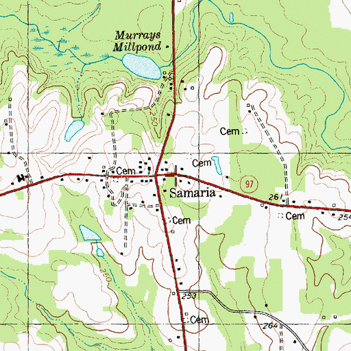 Topographic Map of Ferrells Volunteer Fire and Rescue Department, NC