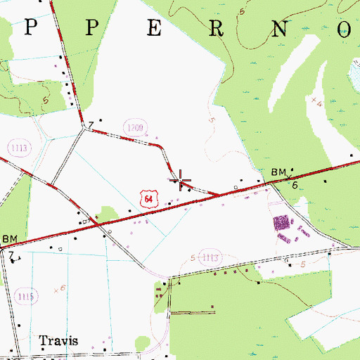 Topographic Map of Scuppernong Fire Department Station 5, NC